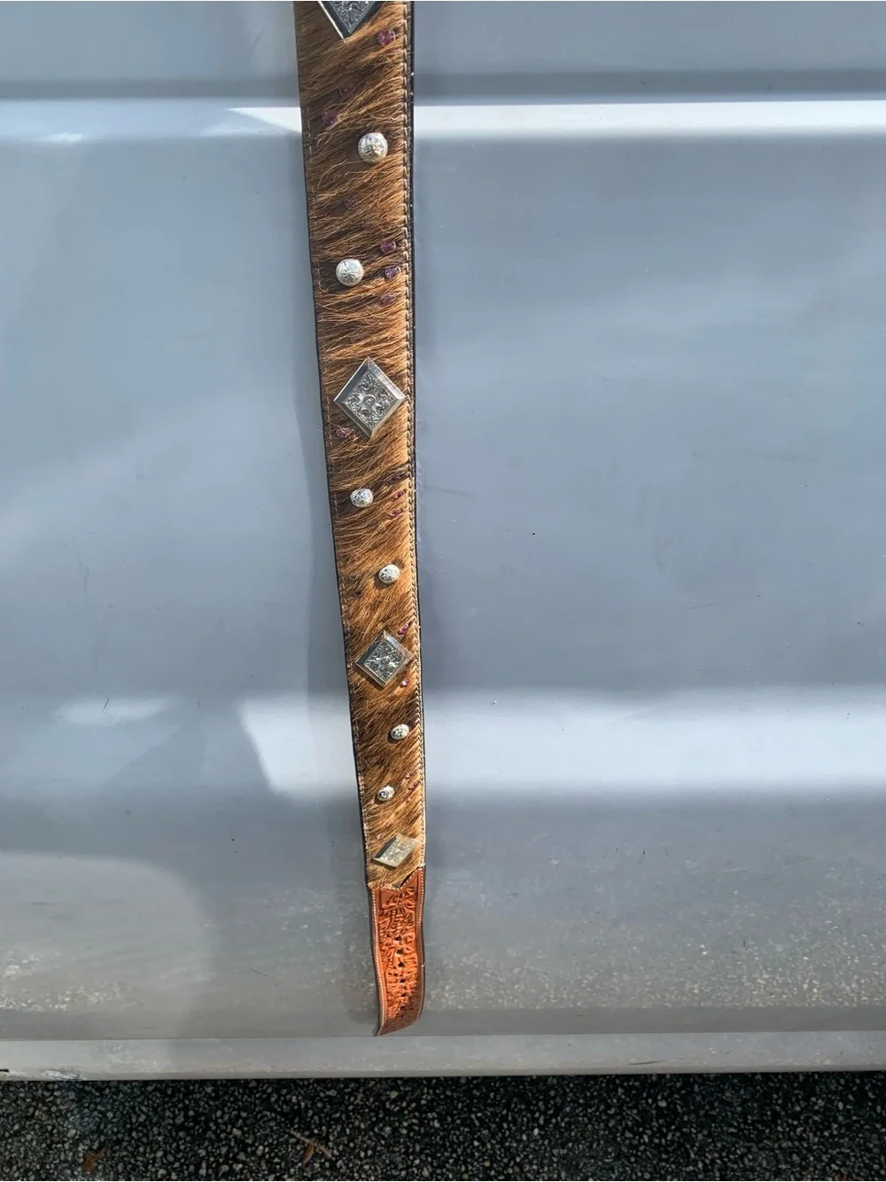 Montana Silversmiths Leather Belt - Chestnut Brown